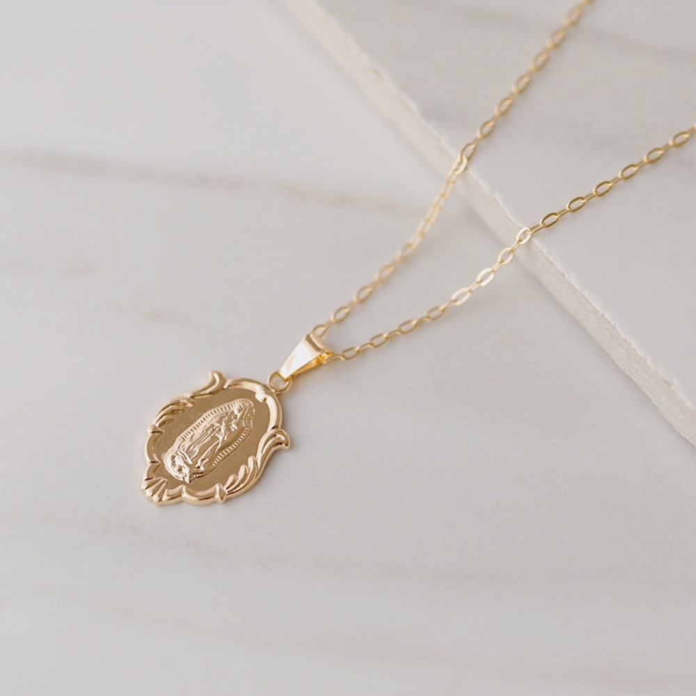 Virgin Mary Necklace | 18k Gold Filled - Picture 2 of 7